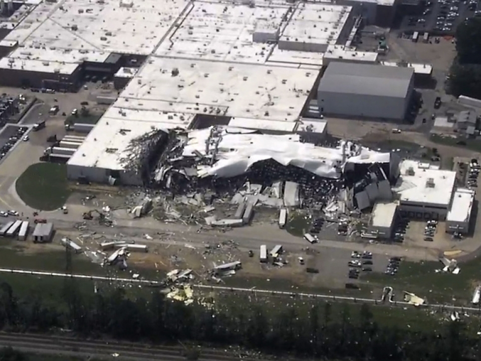 Tornado in North Carolina damages major Pfizer plant, closes highway
