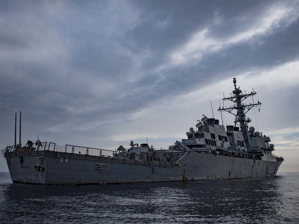 Department of Defense says warship intercepted missiles in Yemen